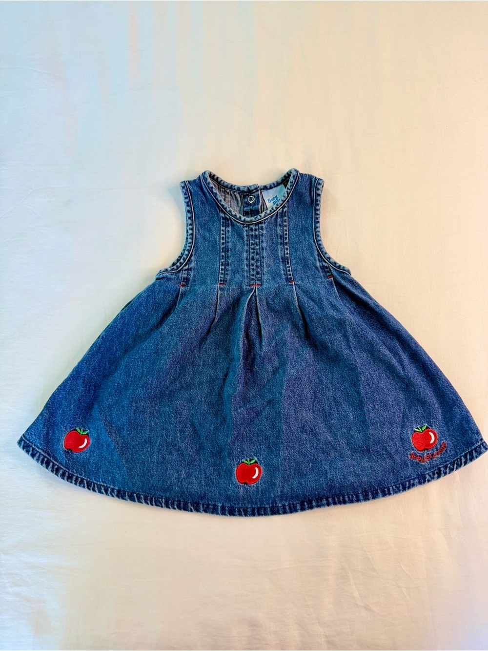 Osh Kosh Denim Apple Embroidered Toddler Dress